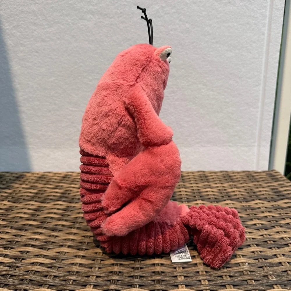 Retired Jellycat Larry Lobster Plush Stuffed Animal Pink 15
